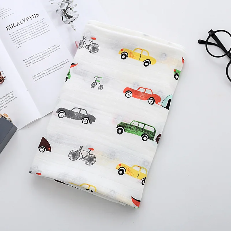 

Bamboo Cotton Muslin Baby Blanket 120*120cm Newborn Baby Swaddle