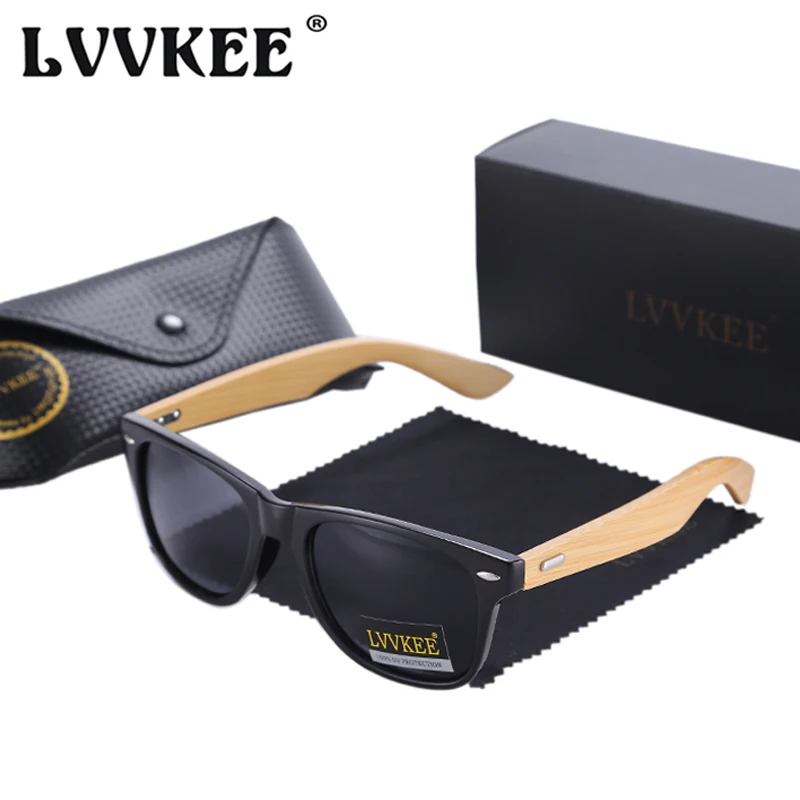 

LVVKEE Bamboo Sunglasses Men Wooden Sunglasses Women Brand Designer Mirror Driver Goggles Wood Sun Glasses UV400 Oculos de sol