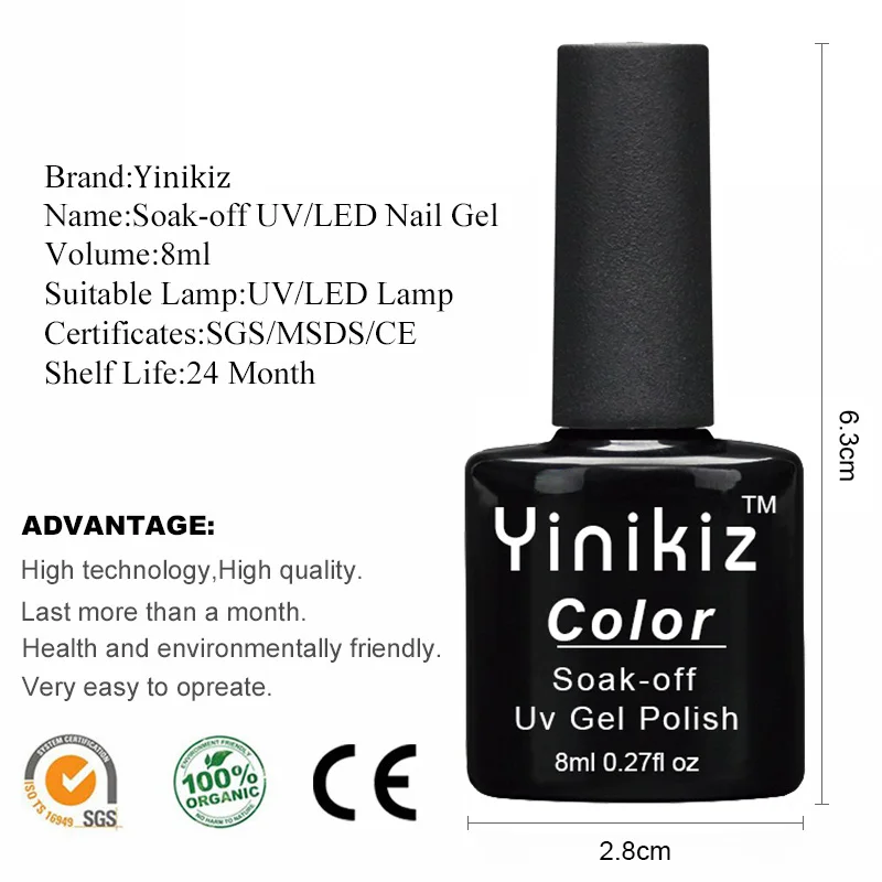 Yinikiz термо-Гель-лак для ногтей, меняющий температуру, с эффектом замачивания, с цветным эффектом, СВЕТОДИОДНЫЙ УФ-лак для ногтей