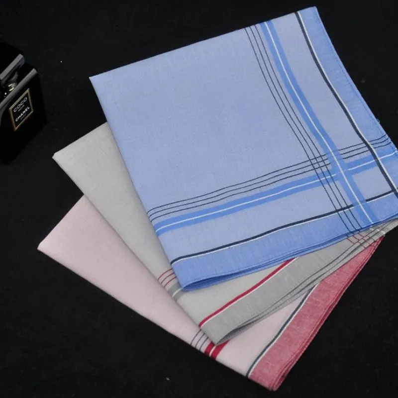2PCS/Lot Men Handkerchiefs Cotton Pocket Square Hankies Male Business ...