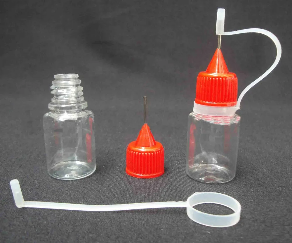 5ml PET Plastic Needle Dropper Bottles for E cig empty eye Dropper oils
