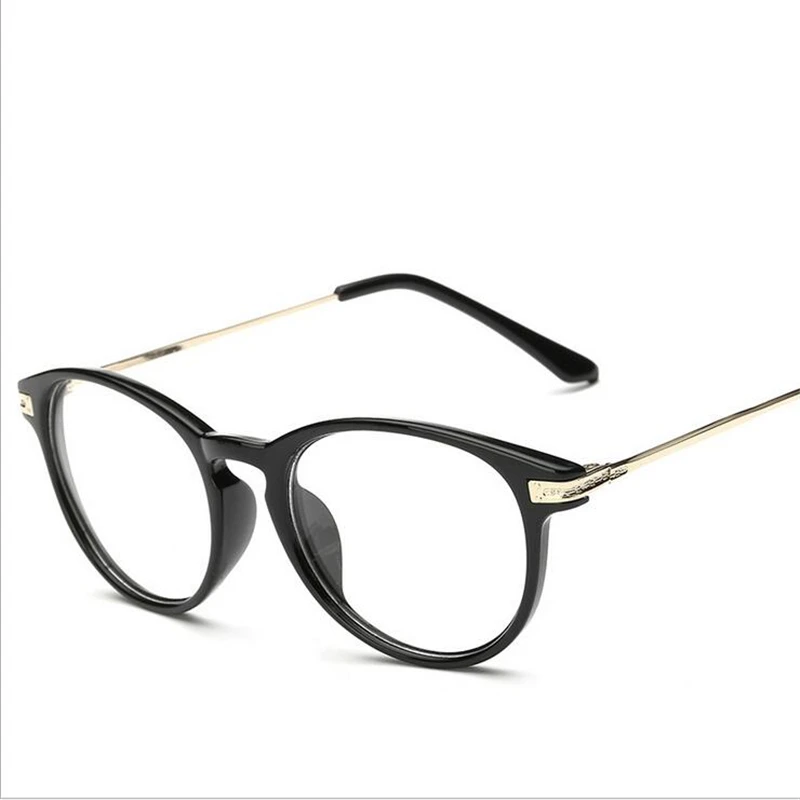 Ретро очки в черной оправе трендовые студенческие очки для близорукости женские мужские-100-150-200-250-300-350-400-450-500-550-600