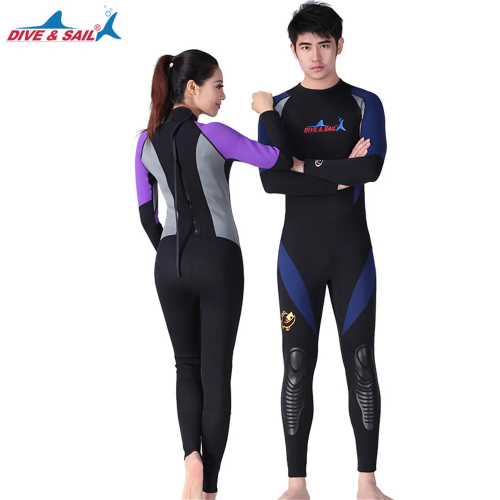 

Men women Neoprene1.5MM Scuba dive Wetsuits Snorkeling Diving Jumpsuit One piece long sleeved Spearfishing Surf wetsuits