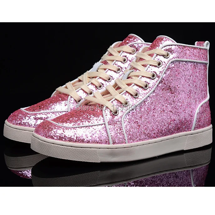 pink red bottoms sneakers