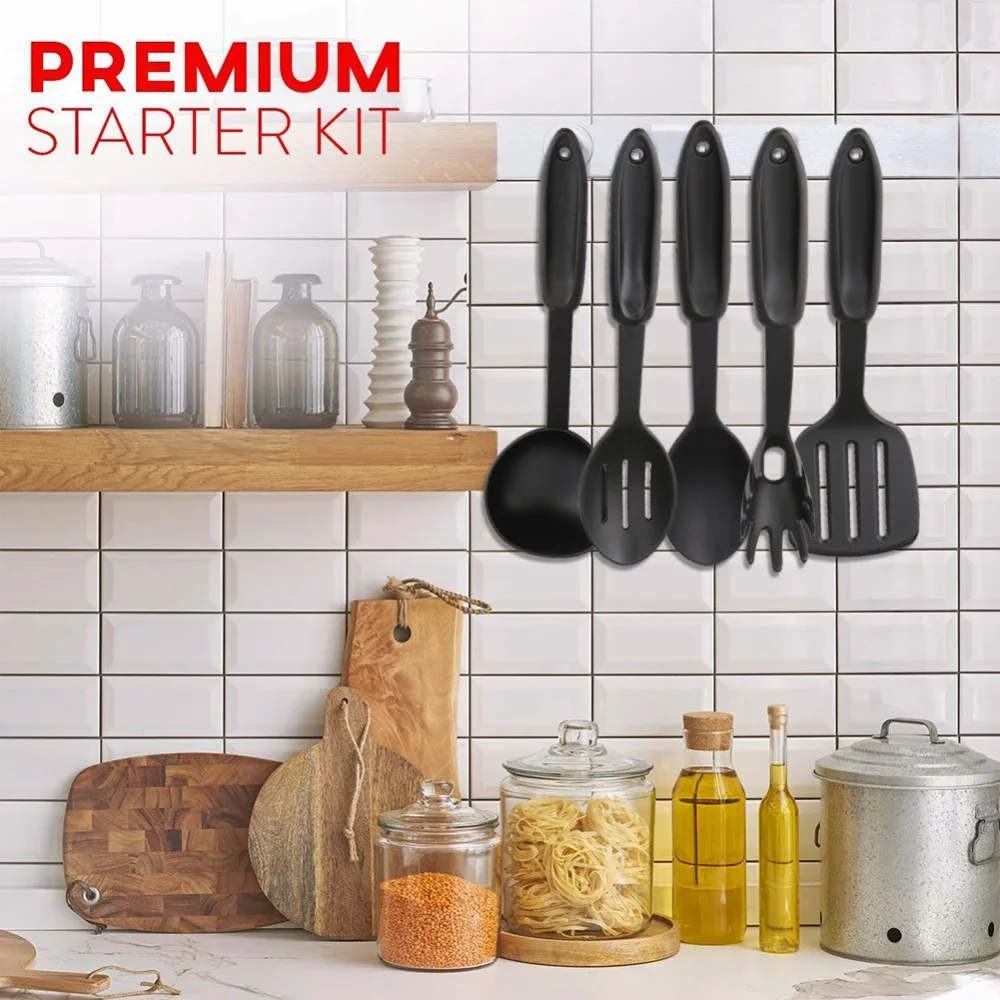 5Types Heat-resistant Soup Spoon Cookware Nylon Utensils Non-stick Special Cooking Shovel Kitchen Tools CV 5Types Heat-resistant Soup Spoon Cookware Nylon Utensils Non-stick Special Cooking Shovel Kitchen Tools CV