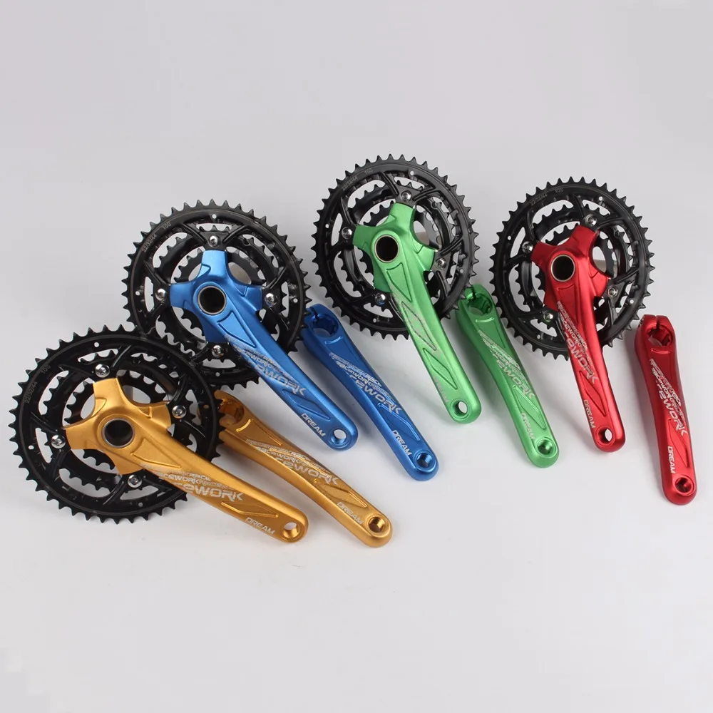 

9/10 Speed Aluminium Alloy Mountain Bicycle Chainwheels 170mm Length Crank 22/32/44T MTB Bike Cranksets With Bike Bottom Bracket