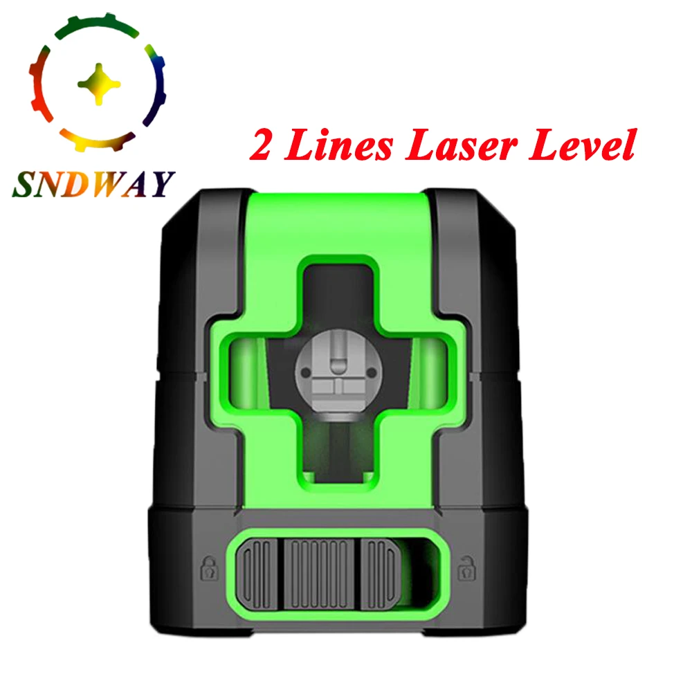 

SNDWAY 2 lines Green/Red beam laser level self-leveling laser Leveler Vertical Horizontal Cross line laser measuring instrument