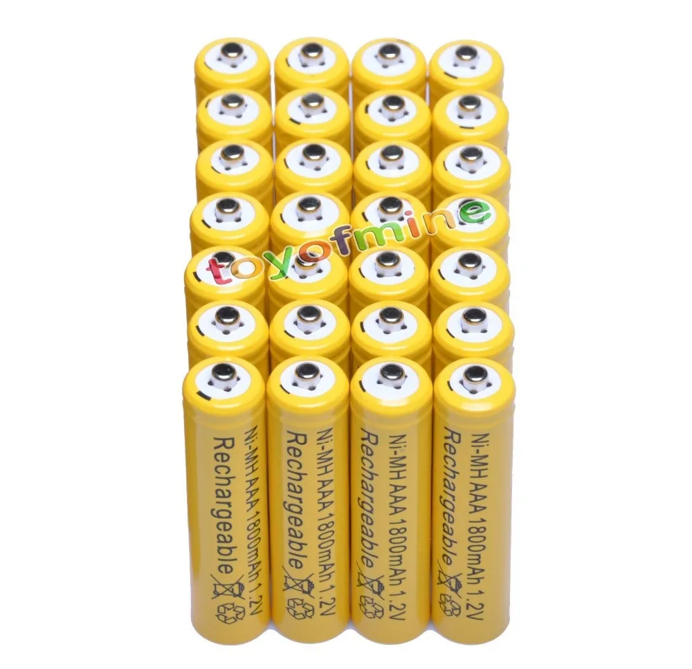 28x AAA 1800 mAh 3A 1,2 V Ni-MH желтый аккумуляторная батарея для MP3 RC игрушки