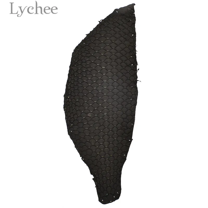 Lychee жизнь натуральная рыбья кожа кусок многоцветная кожа ткань DIY швейный материал для обуви сумки - Цвет: 2