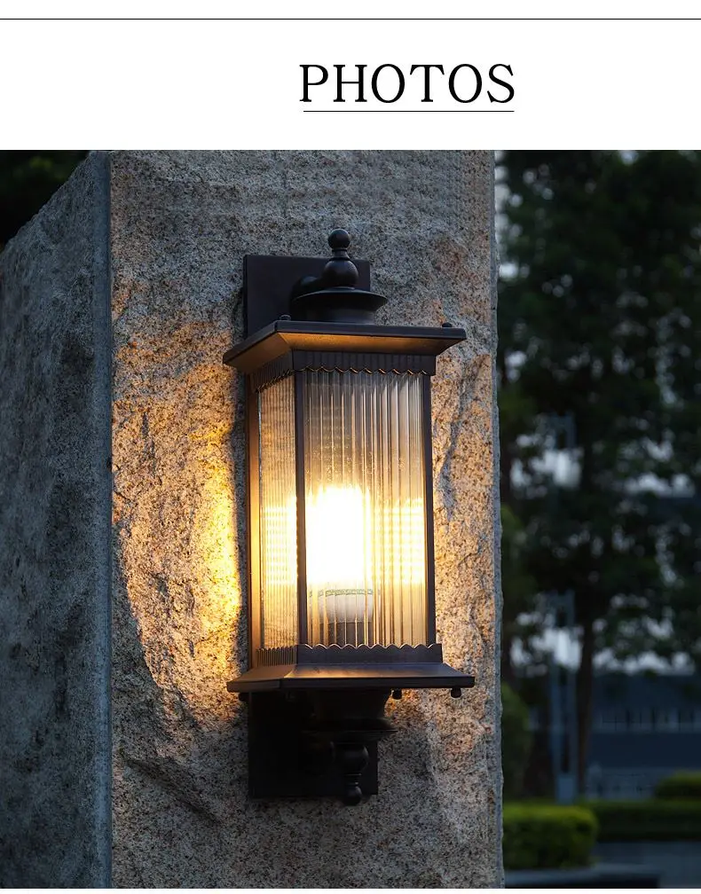 Porta de Entrada Lâmpada de Parede Impermeável ao ar Lâmpada do Jardim Terraço ao ar Parede do Corredor Simples Livre Pendurado Villa Levou Varanda Lâmpada 8 Porta de entrada simples lâmpada de parede