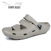 Водонепроницаемая обувь мужские пляжные сандалии с дырочками дышащие повседневные морские акваобувь уличная Нескользящие мужские шлепанцы Zapatillas hombre