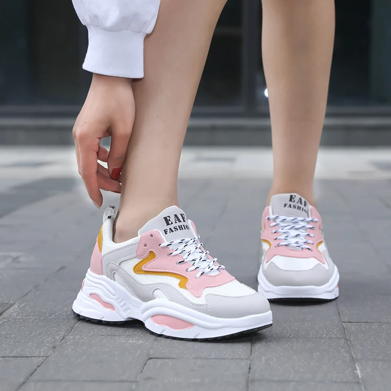 

Basket Femme Chaussures 2019 Spring Autumn Fashion Women Casual Shoes Chunky Platform Shoes Women Sneakers Comfortable Trainers