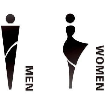 

Wc Toilet Shower Sign Acrylic Wall Sign Holder Customized Character Engraving High grade Doorplate Room Signage Plate