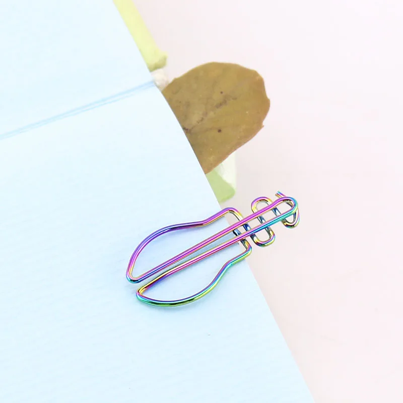 Paper Clips Bulb Light Metal Rainbow Bookmarks Stationery Office School Supplies 