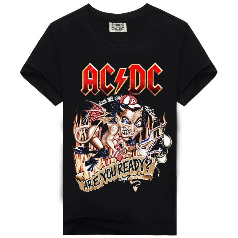 AC DC тяжелый металл музыка крутая классическая рок группа AC/футболки с модная