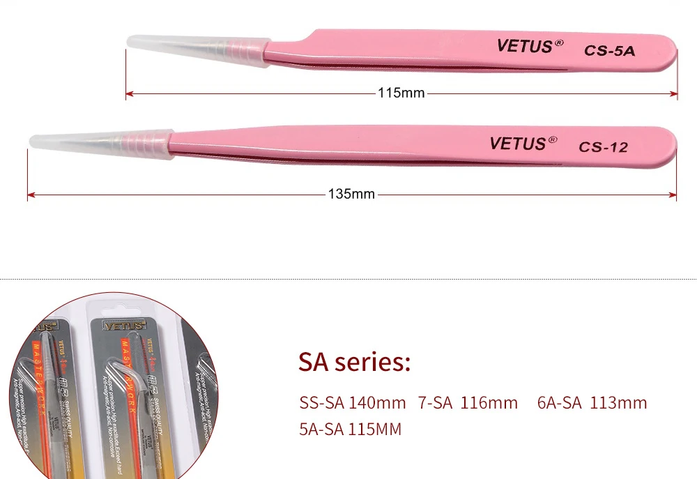 Conjunto de Ferramentas Acessórios de Maquiagem para os Olhos Profissional Vetus Pinças Cílios Extensão Beleza Sobrancelha Ferramentas Kit Case 13 de maquiagem para os olhos caso