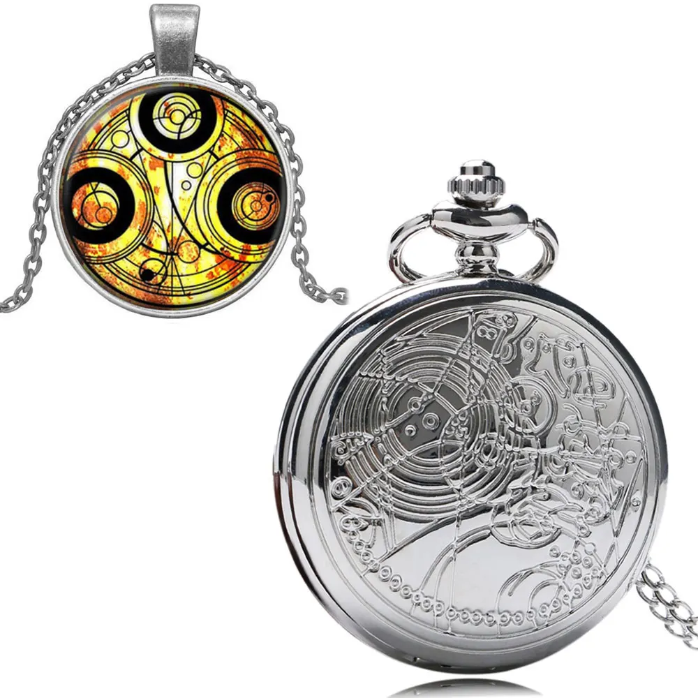 Vintage Dr. Who Theme Pocket Watch Set With Gift Box Men Women Stylish Gift Set Dotor Who Antique Pendant Chain Quartz Watches1 (3)