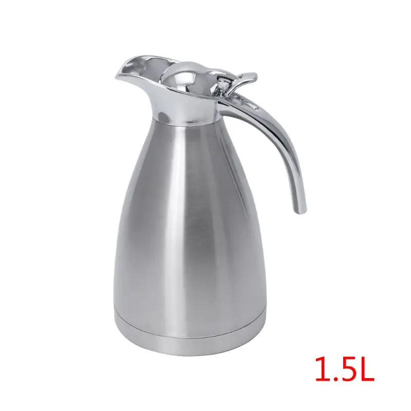 Stainless Steel Vacuum Insulation Pot Hot Water Kettle Thermo Jug 1.5L 2.0L U1JE