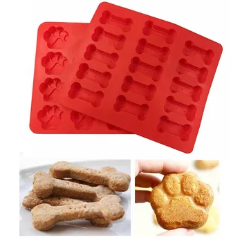 

2019 Hot Sale New 2PC Multifunction 12 Mini Dog Yellow Cake Baking silicone Mould Kitchen Baking Tool
