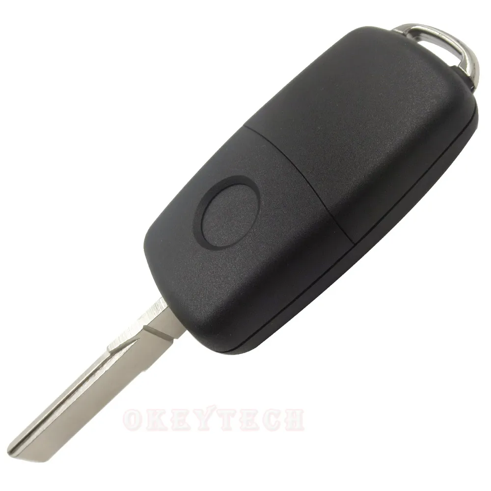 Okeytech 2 кнопки для автомобильного выкидного ключа для VW Volkswagen Tiguan Jetta Passat Golf T5 Polo G SEAT SKODA Case 202AD складной дистанционный ключ