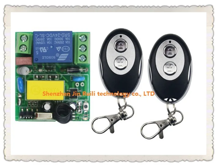 

AC220V 1CH RF Wireless Mini Switch Relay Receiver + 2pcs ellipse shape Transmitters for Appliances Gate Garage Door JRL-220V-1CH