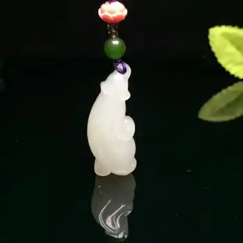 

H4#Exquisite Hetian jade orchids meaning auspicious