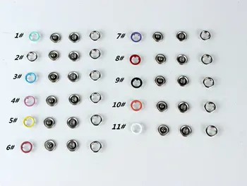 

Snap button Sets Silver Tone No Sew Open Ring Snap Press Fastener Buttons 9.5mm 50set children's clothing button