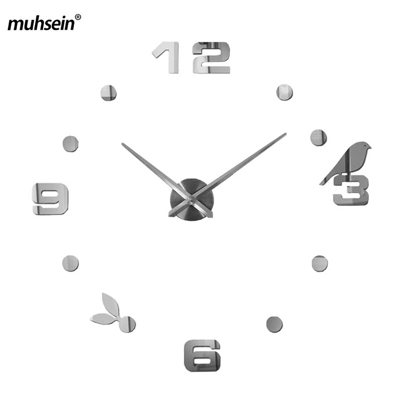 Muhsein Factory новые современные DIY кварцевые настенные часы с черной кошкой и птицей домашний декор Orologio Muro креативные настенные часы для гостиной