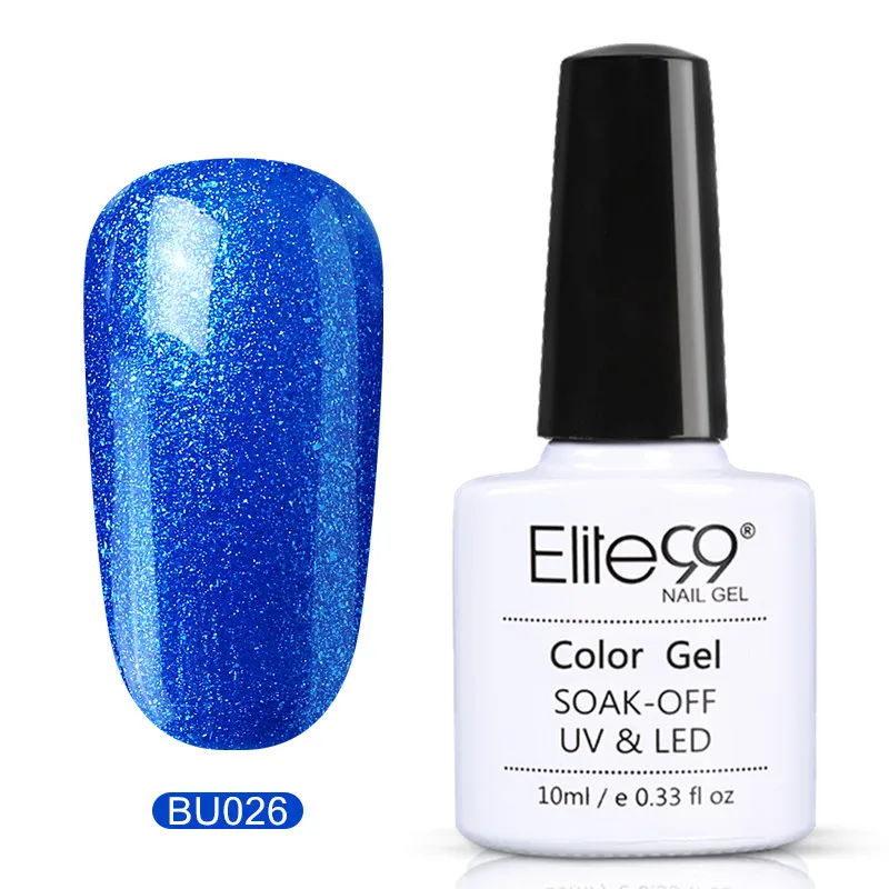 Elite99 10 мл синяя серия Гель лак для ногтей отмачиваемый гель лак Полупостоянный Синий Цветной Гель-лак для ногтей маникюрный лак - Цвет: BU026