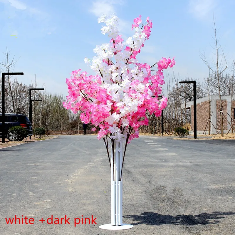 1,5 м 5 футов высокий высококлассный искусственный вишневый цветок дерево бегун прохода колонны дорога поводки для свадьбы T станция центральный поставка