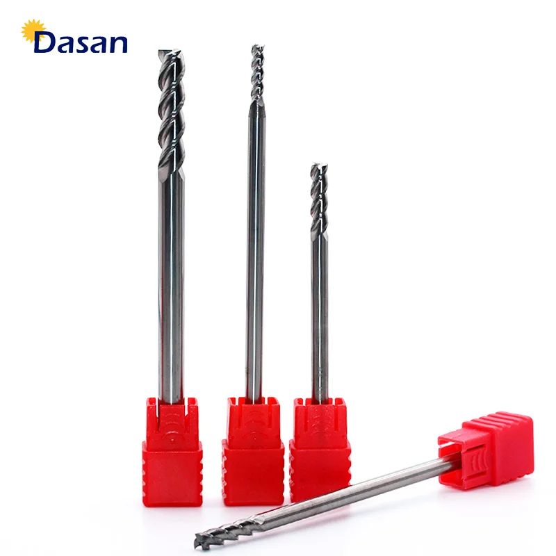 

1pcs End Mill Aluminum Cutter Alloy Coating Tungsten Steel Tool 3 Blade Extra Long Milling Cutter Woodding Cutter Tool