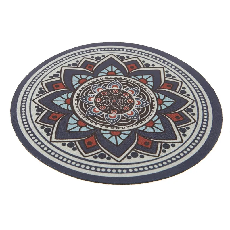 

Vintage Bohemian Round Computer 3D Carpet Mouse Pad Mat Mousepad Anti Slip for Home Office PC Gaming Mousepad New