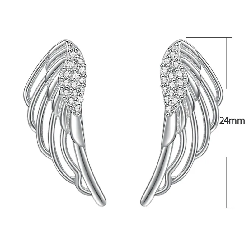 GAGAFEEL Angle's Wing серебристого цвета 925 пробы серебряные серьги наивысшего качества Модные ювелирные изделия для женщин Свадебная вечеринка