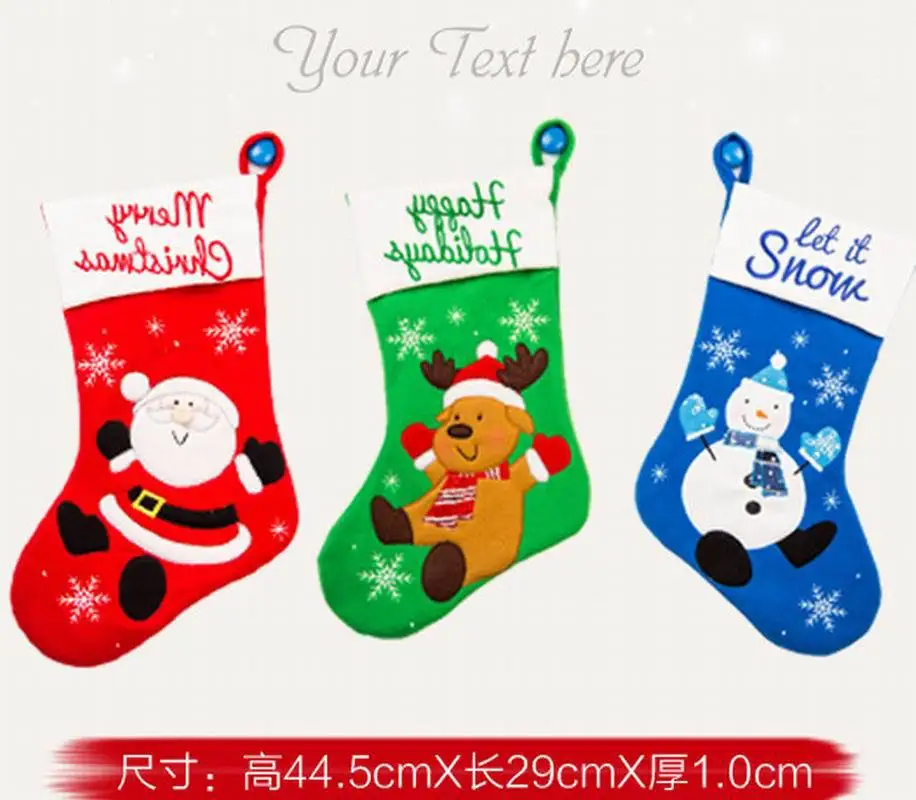 

NEW Year Merry Christmas Supplies out Decoration socks 6pcs/lot, Santa Claus, Sock, Deer, Snowman decoracao de natal