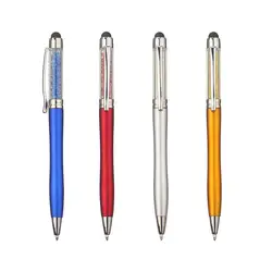 Цветной Хрустальный Стилус Шариковая ручка, Алмазный деко сенсорный экран ручка для телефона и колодки, персональный подарок рекламный