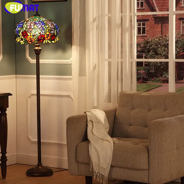 Fumat Stained Gl Floor Lamp For Living Room Bedside Light Fumat Stained Gl Floor Lamp For