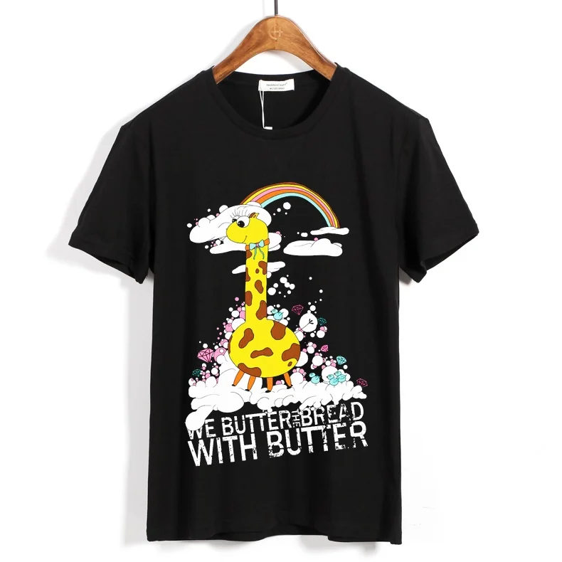 8 designs Cute rainbow giraffe We Butter The Bread With Butter Rock