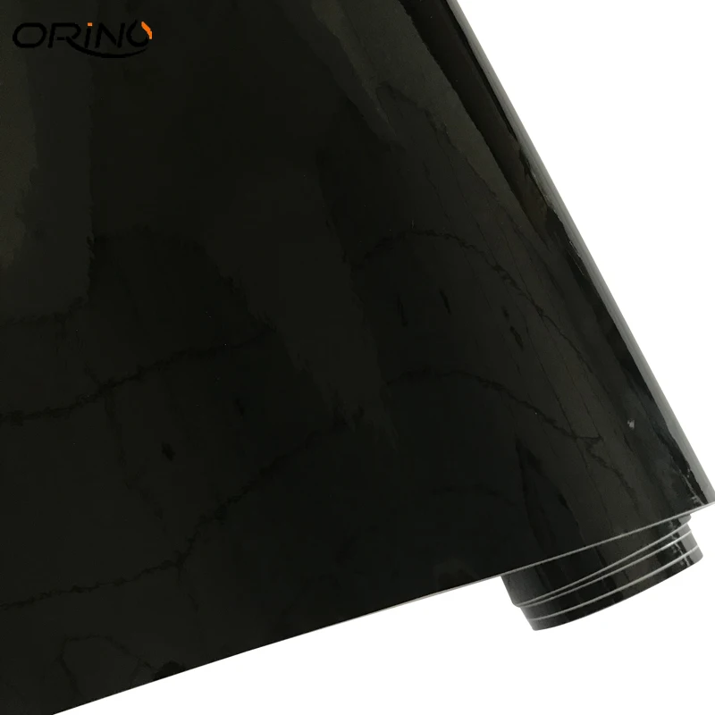 

Яркая глянцевая черная виниловая Автомобильная оберточная наклейка черная глянцевая пленка обертка Розничная торговля для капота на крышу мотоцикла скутера ORINO обертывания
