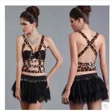 Новинка, сексуальная леопардовая Женская одежда с пайетками, Одежда для танцев и выступлений, юбка, костюм для женщин, dj, для ночного клуба, предпочтительные сексуальные костюмы