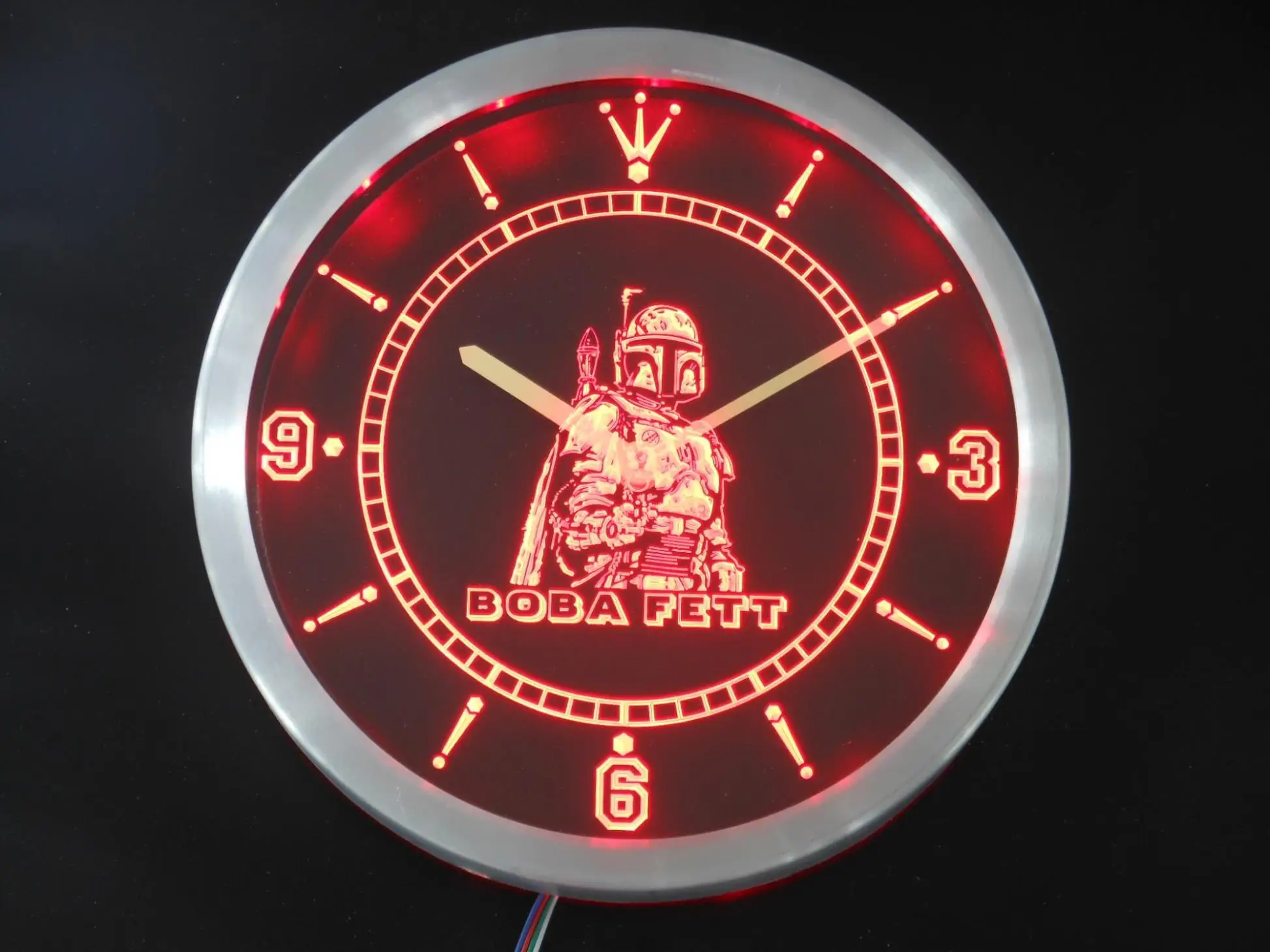  nc0217 Boba Fett Star Wars Neon Light Signs LED Wall Clock - 32844366410