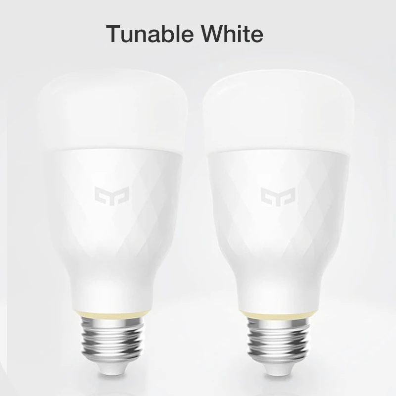 Обновленная версия Xiaomi Yeelight Smart Светодиодный светильник E27 10 Вт 800lm wifi лампа для настольной лампы спальни через приложение дистанционное управление белый/RGB - Цвет: White bulb X2PCS