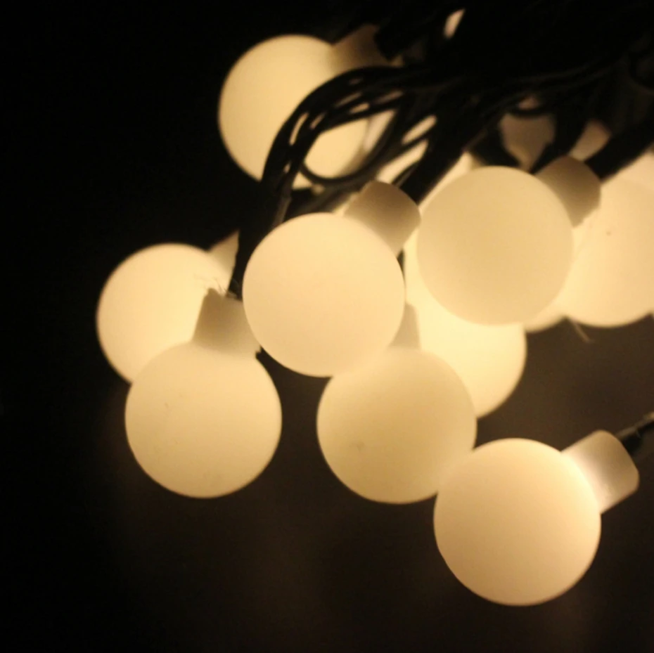 YINGTOUMAN Solar Power Fairy String Lights 11M 60LED Dull Polish Ball
