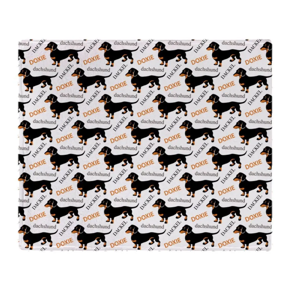 

Dachshund Pattern Soft Fleece Throw Blanket, 50"x60" Stadium Blanket Sofa Bed Throw Blanket Kid Adult Warm Blanket