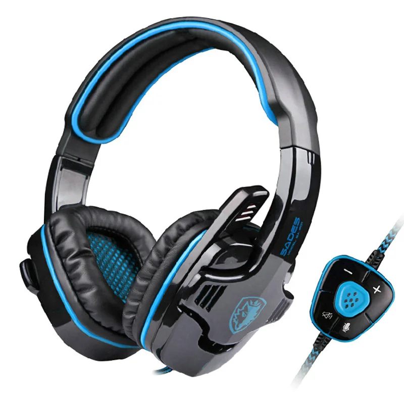 

SADES SA901 USB Gaming Headphone PC Stereo Game Headset 7.1 Virtual Surround Sound With External USB Sound Card Microphone