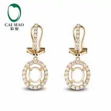 Caimao с полукреплением овальной огранки настройки и 0.95ct АЛМАЗ 14 К желтого золота драгоценных камней украшения для помолвки