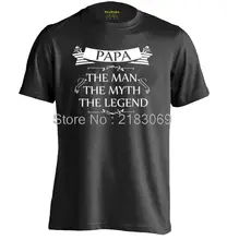 PAPA the man the myth the legend Mens & Womens Summer Cotton T shirt Cool Letters T shirt