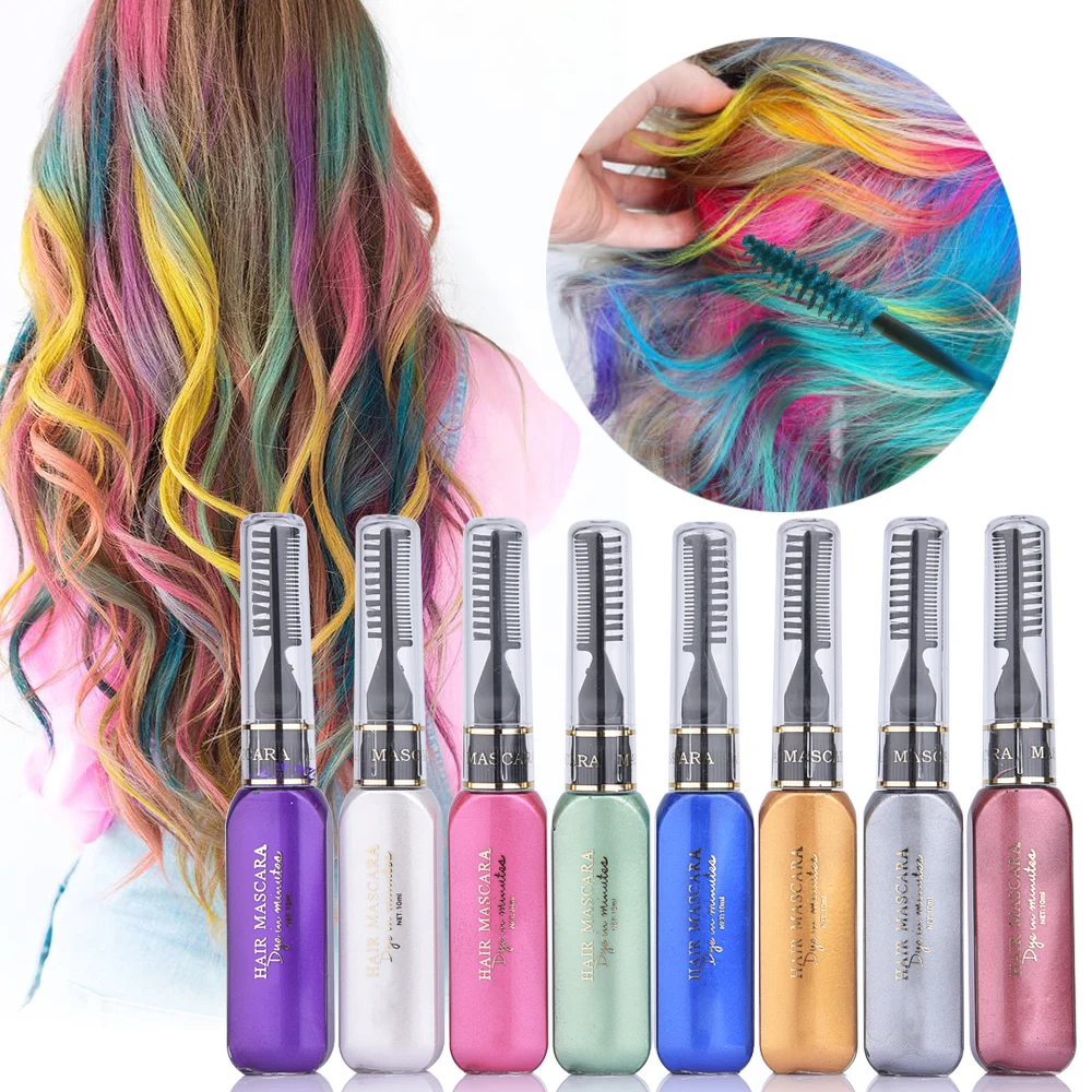 8 Colors One Time Hair Color Hair Dye Temporary Non toxic ...