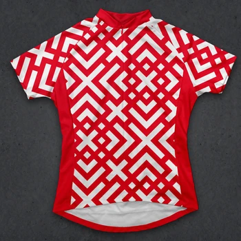 

Women Short Sleeved RED Cycling Jerseys Maillot Ciclismo MTB/Road Bike Clothing Bicycle Clothes Sportswear Tight Quick-drying