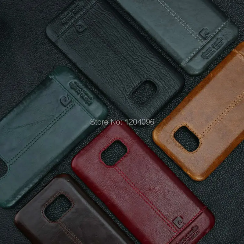 Pierre Cardin Genuine Leather 2016 Fashion Luxury Case Cover for Samsung Galaxy S7 Edge