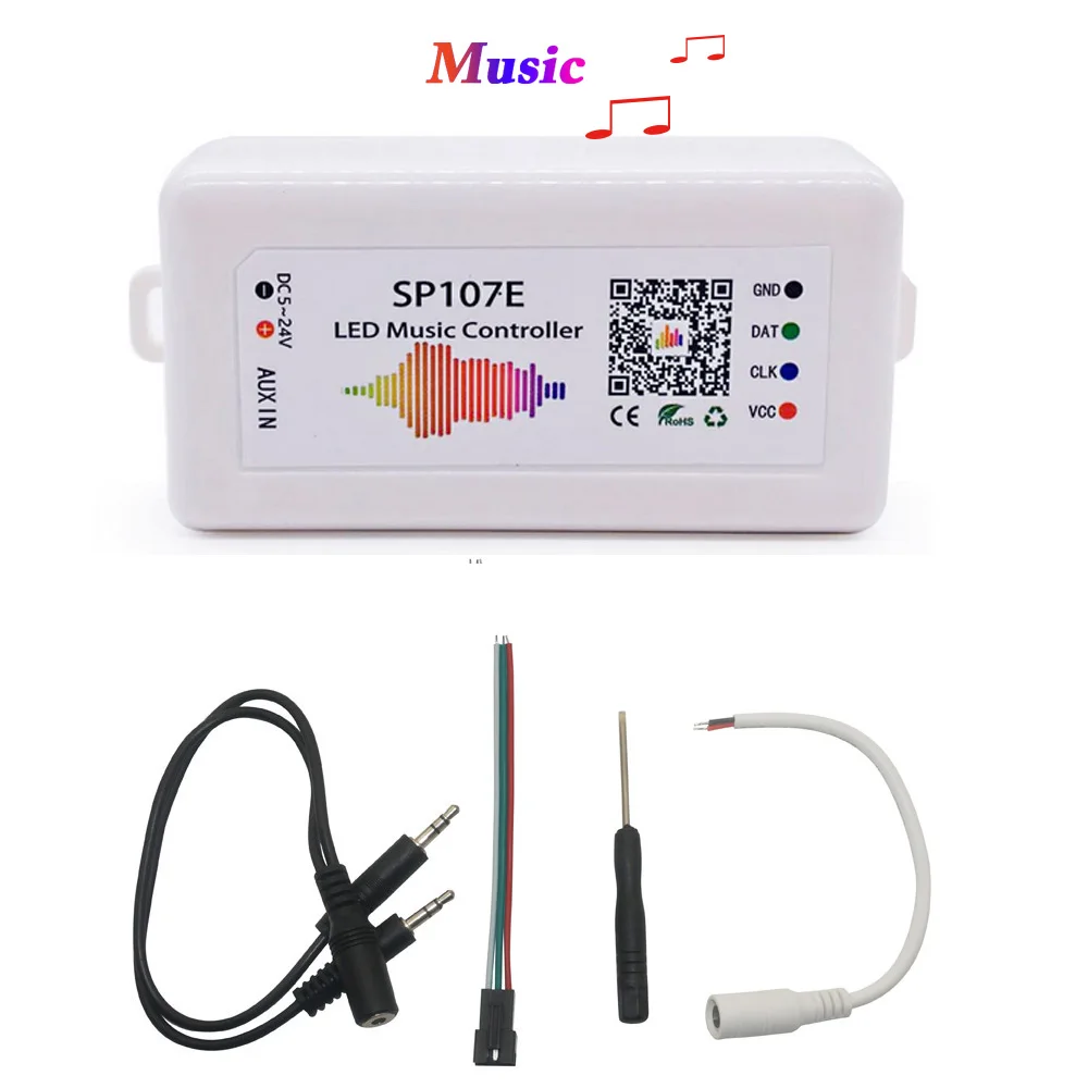 Светодиодный музыкальный контроллер SP108E Wi Fi WS2811 WS2812B SP107E SK6812 SP105E Bluetooth APA102 SP110E WS2801
